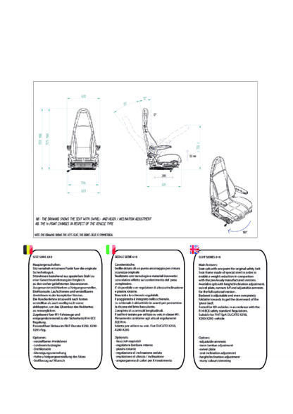 FASP 610 Fiat Ducato/Boxer/Relay X250 X290 2007 Onward Single Passenger Side Captains Seat - Image 4