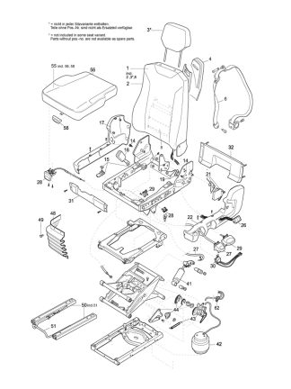 ISRI NTS Seat cushion 6860/870 Truck Coach MAN MERCEDES